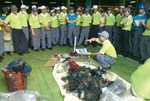 Education on proper separation of garbage and recycling