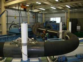 Figure 1: Prototype testing dynamic torsion and bending status (formal certification test)